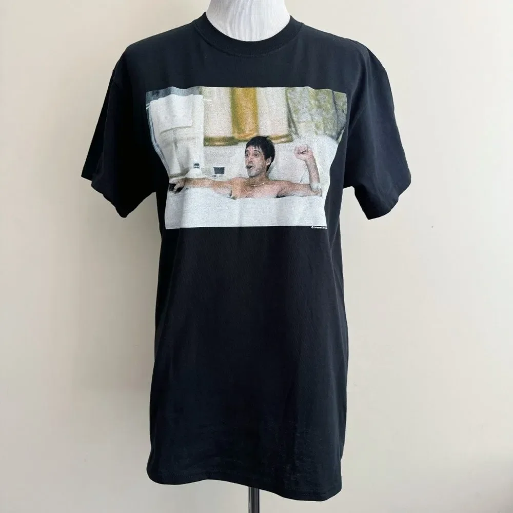 Scarface Movie T-Shirt Tony Montana Al Pacino Black Mens Size Medium Film Gift